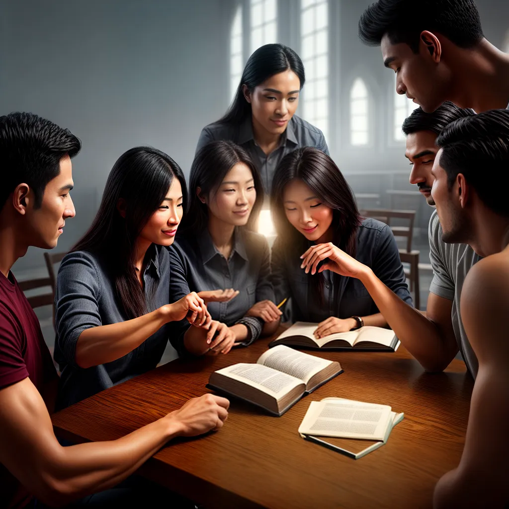 Fotos mesa discussao biblia comunidade fe