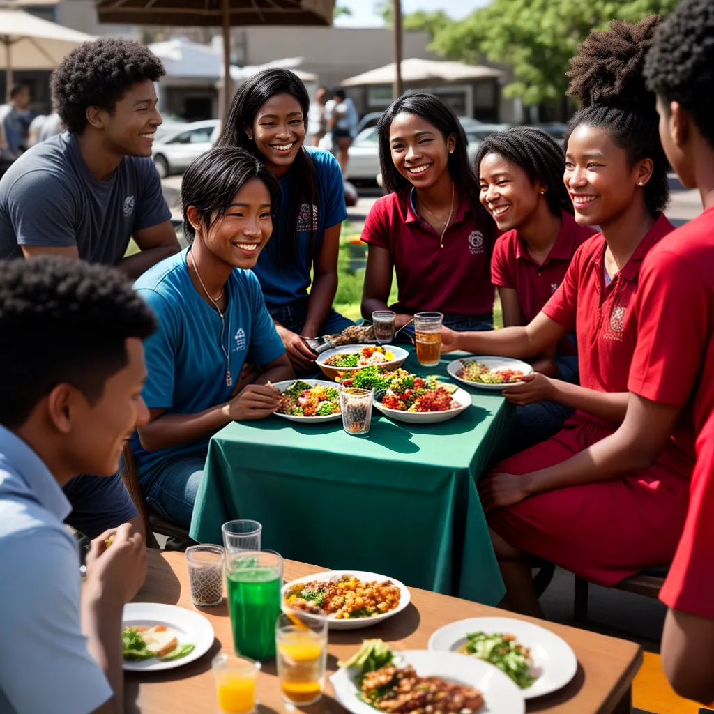 Fotos missionarios comunidade refeicao conversa