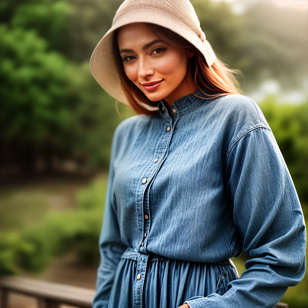 Fotos modesto sorriso fundo natureza