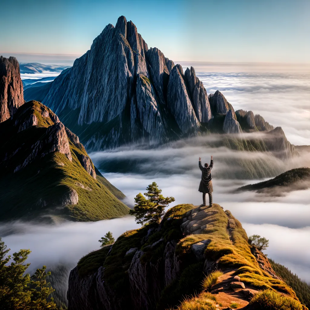 Fotos montanha espiritualidade reza simbolo