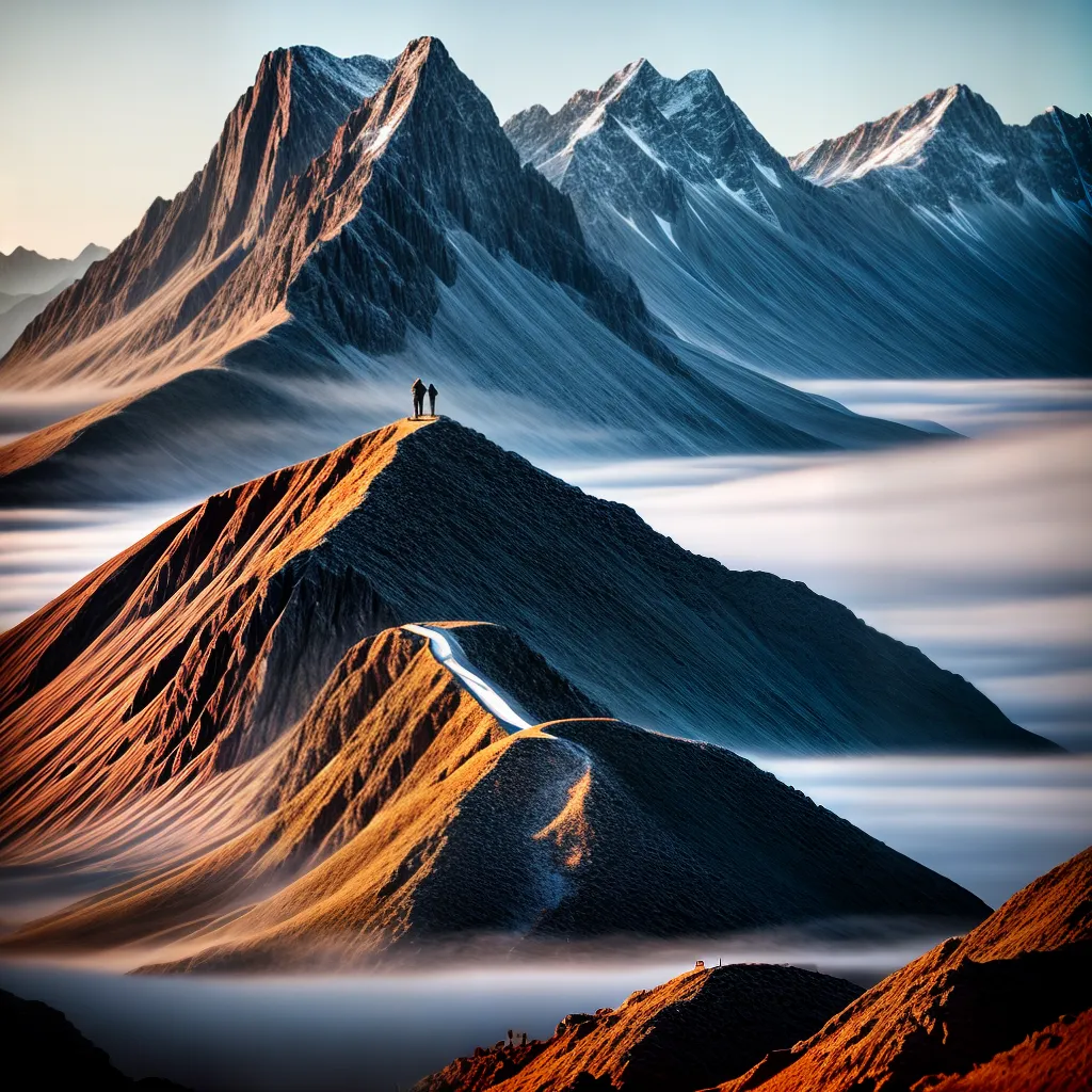 Fotos montanha jornada guia discipulo