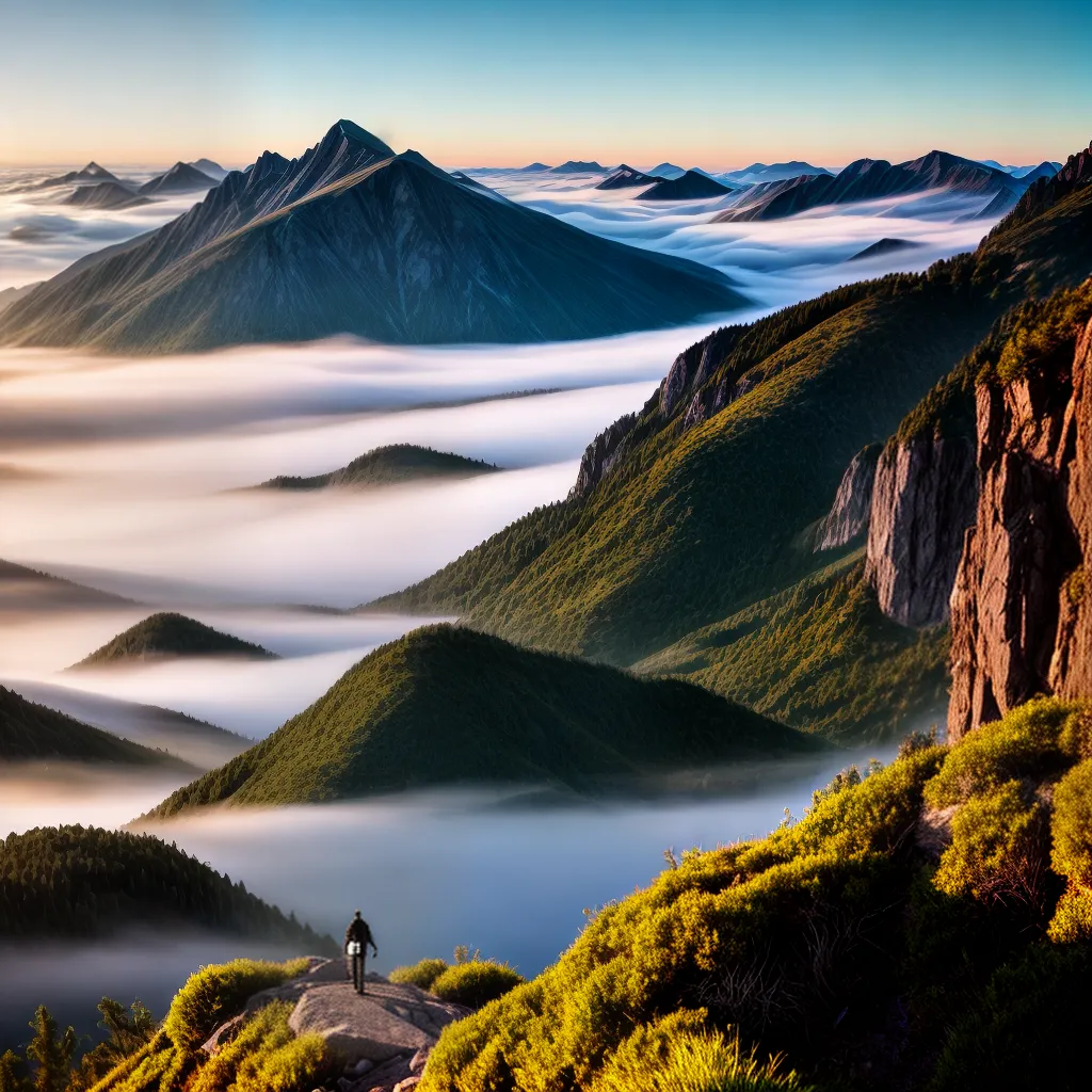 Fotos montanha sol braco paz