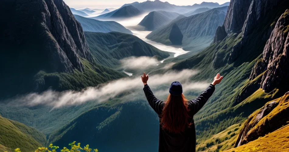 Fotos montanha sol brilho paz espiritualidade
