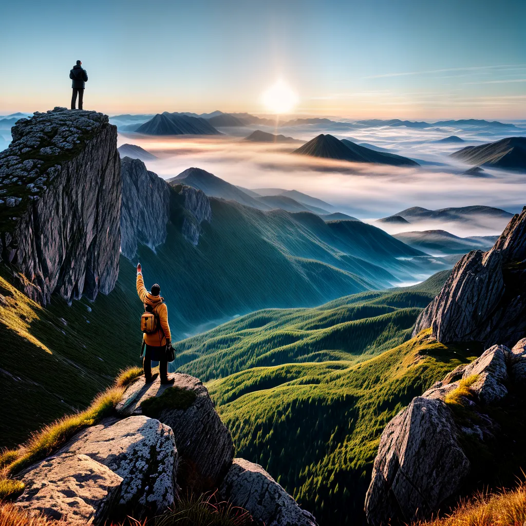 Fotos montanha sol busca santidade