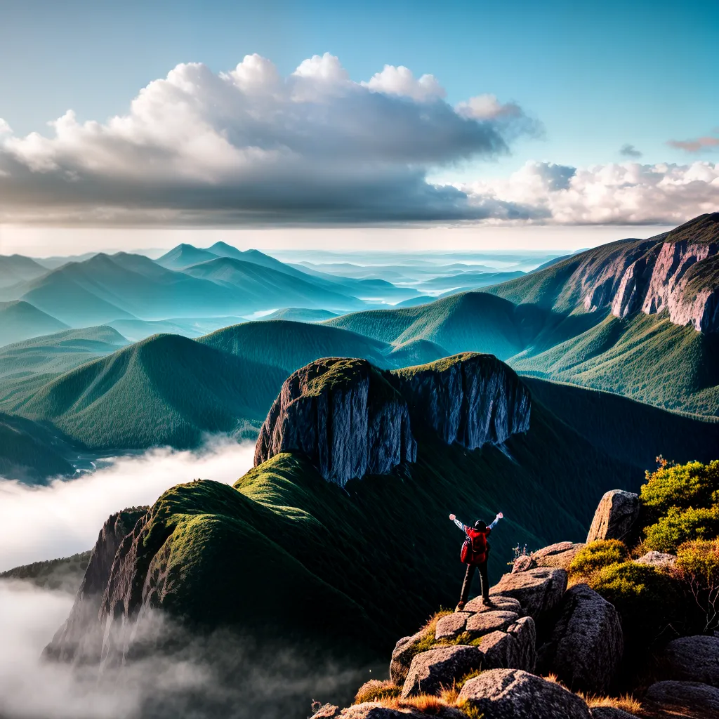 Fotos montanha sol nuvens fe em deus