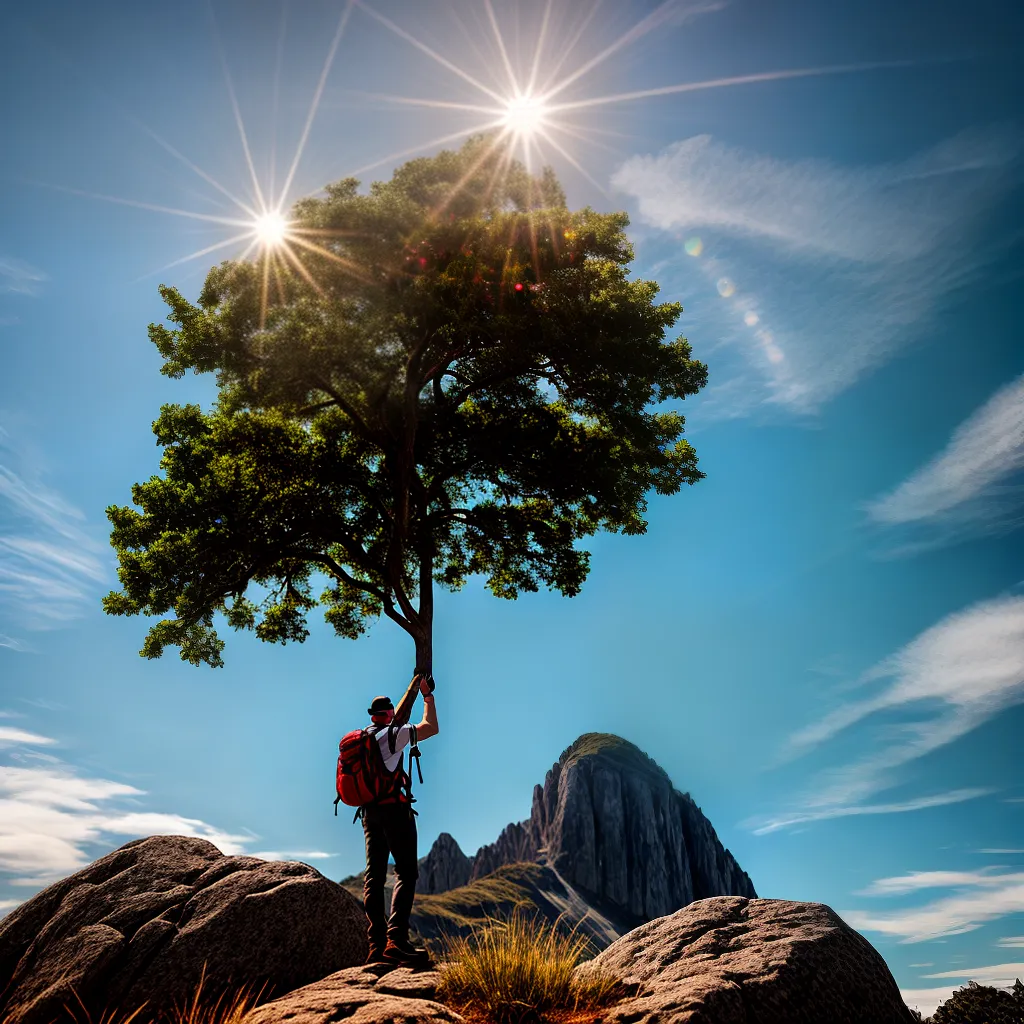 Fotos montanha sol sorriso ceu agradecimento