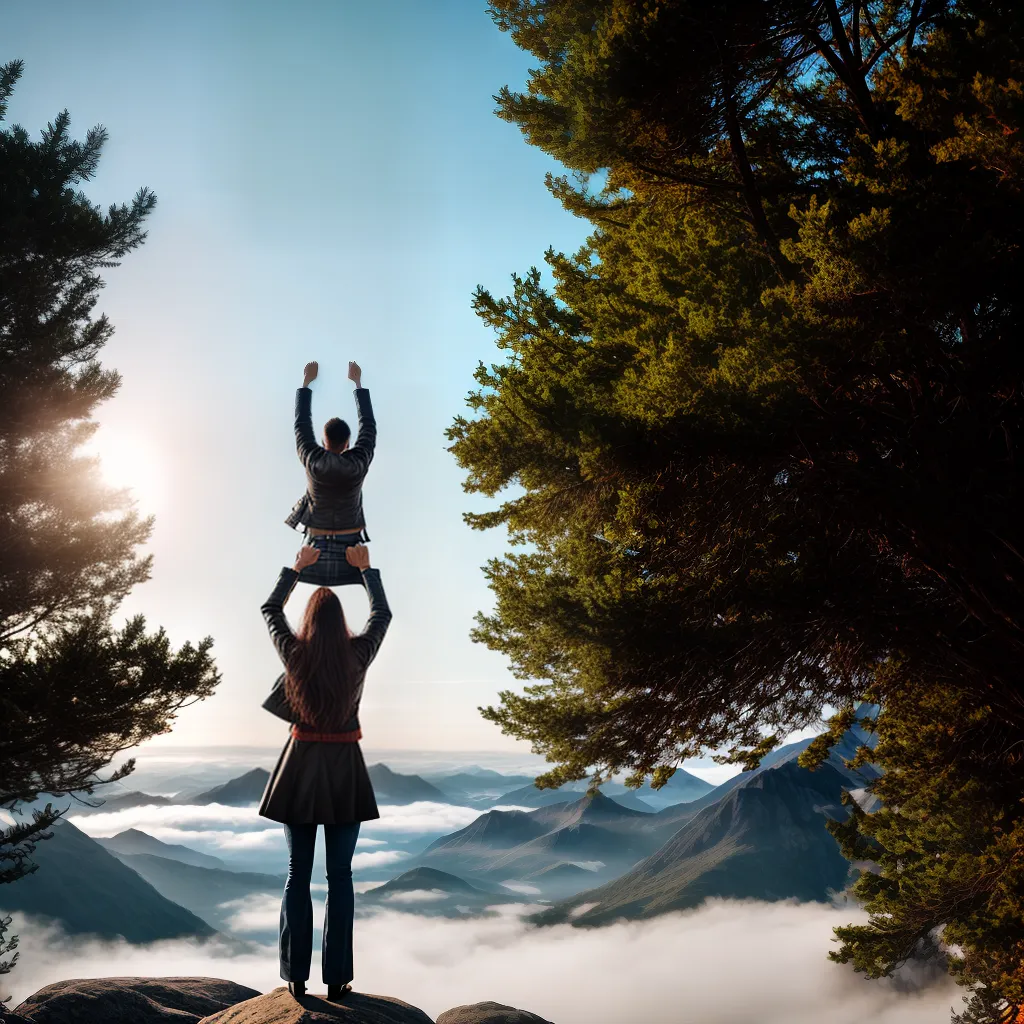 Fotos montanha vitoria sol felicidade