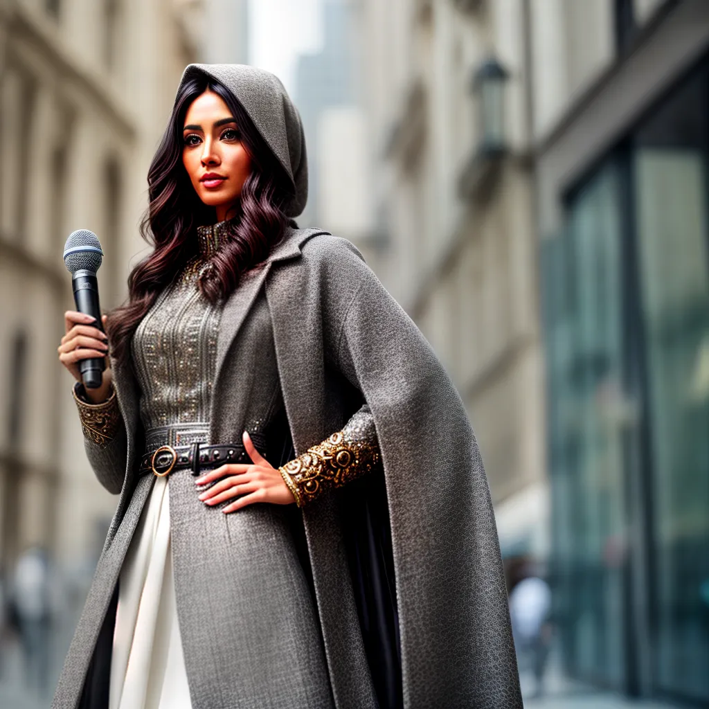 Fotos mulher confiante biblia microfone