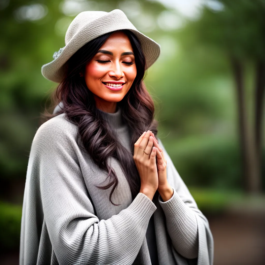 Fotos mulher oracao serenidade felicidade