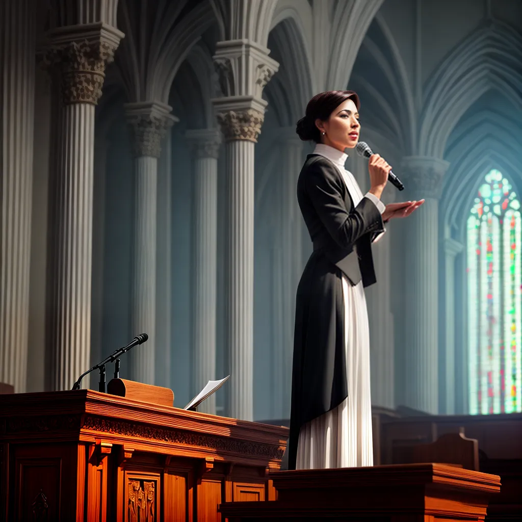 Fotos mulher pulpito sermao igreja poderosa