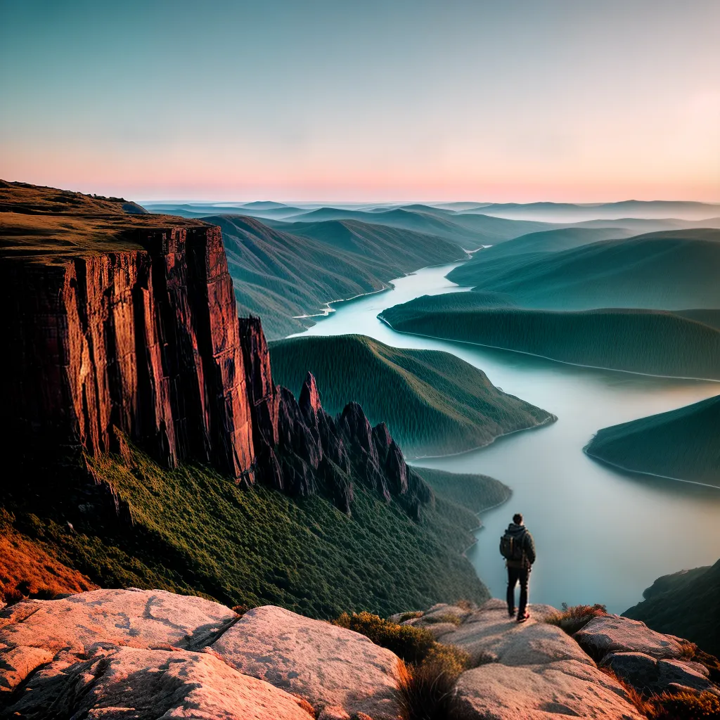 Fotos nascer do sol caminho cliff determinacao