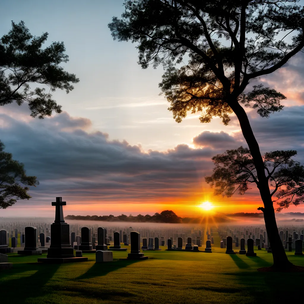 Fotos nascer do sol cemiterio vida
