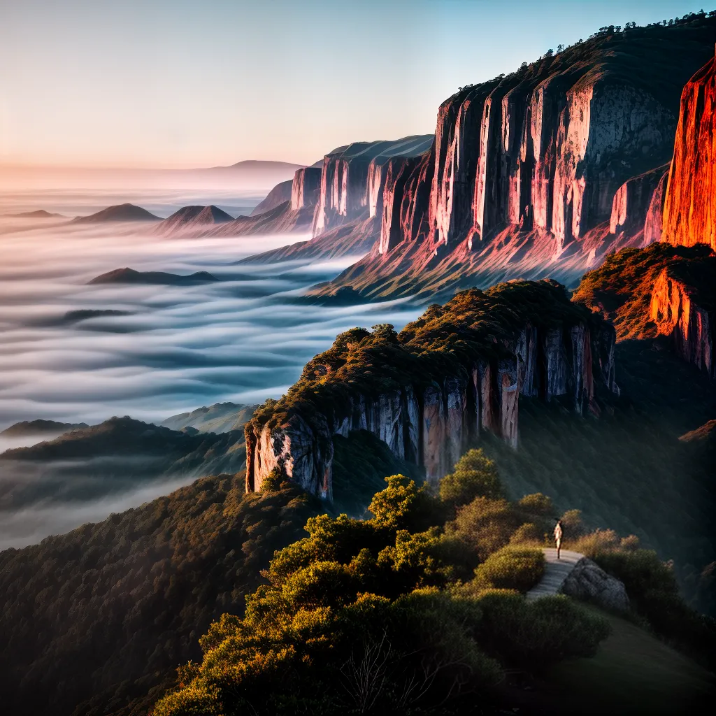 Fotos nascer do sol renovacao fe cliff