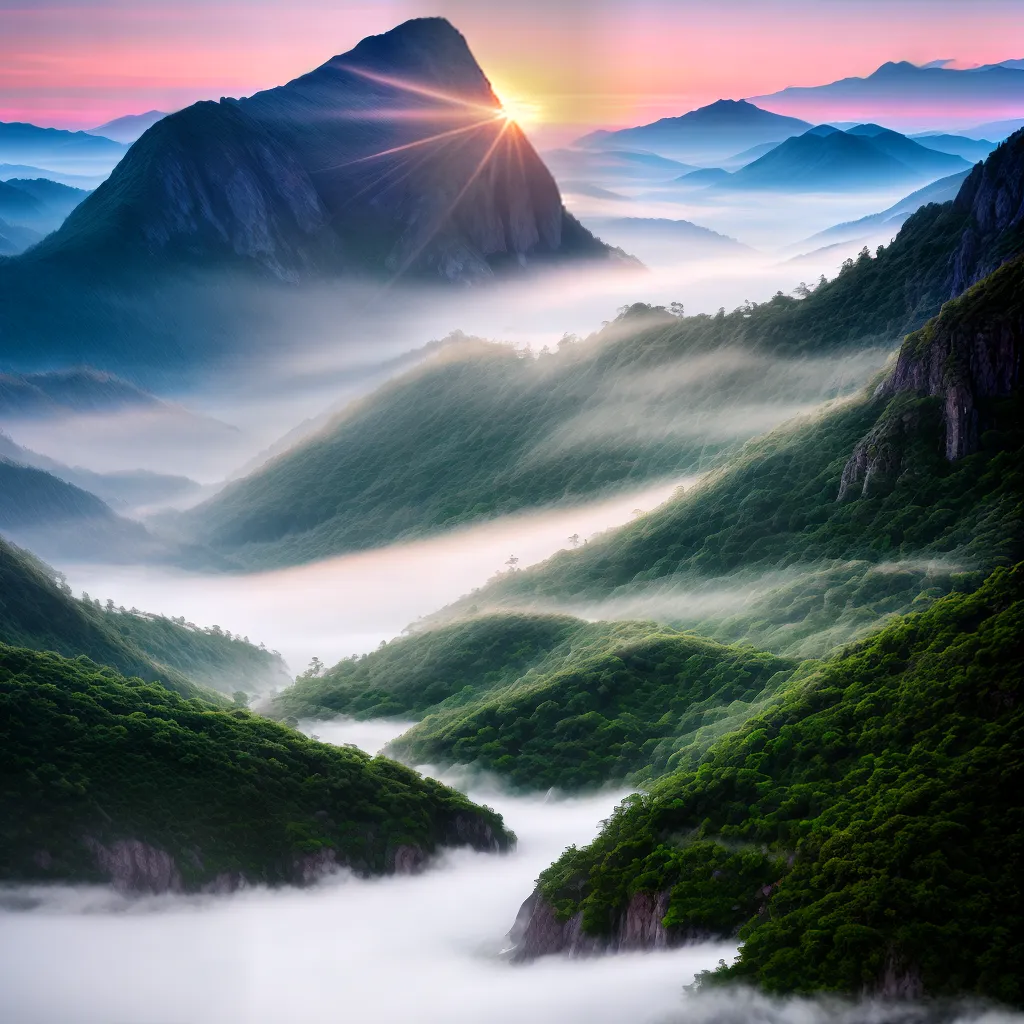 Fotos nascer sol montanha nevoa devocao dom