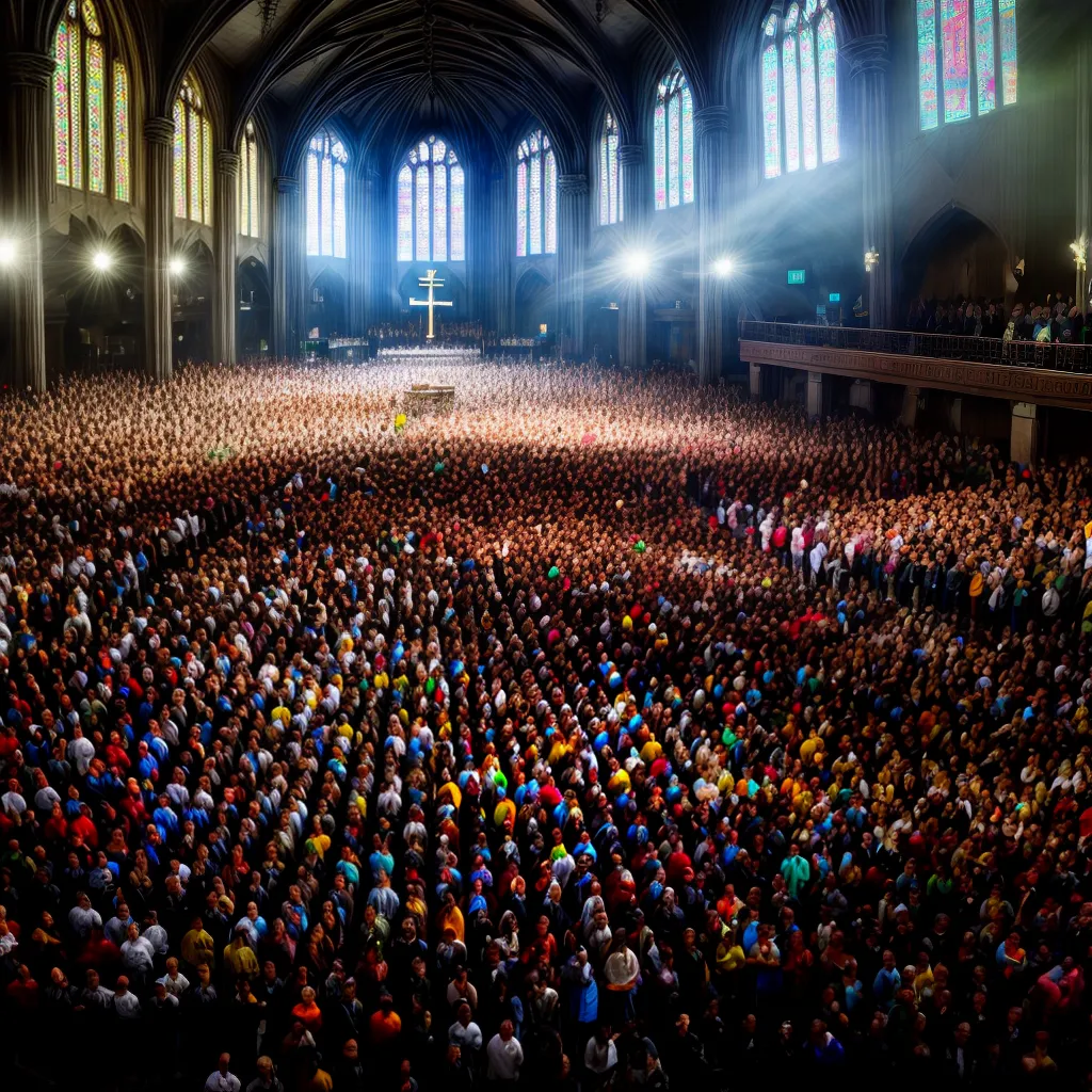 Fotos neopentecostalismo multidao luzes