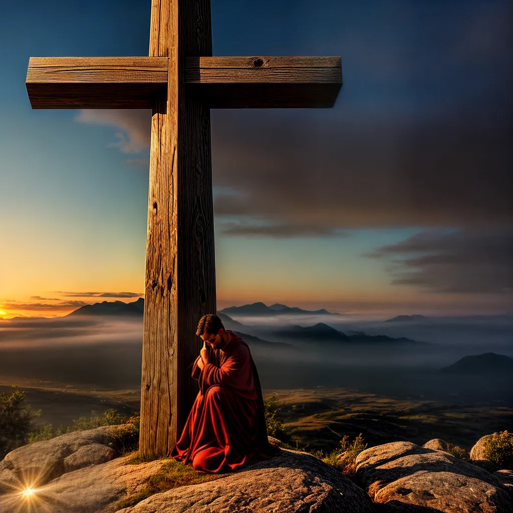 Fotos oracao cruz sacrificio fe simbolo