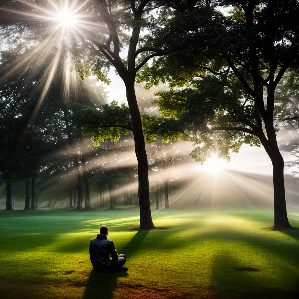 Fotos oracao jardim raios sol 2