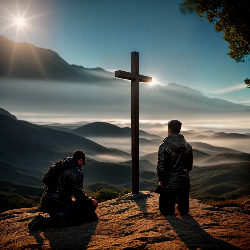 Fotos oracao joelho cruz brilho