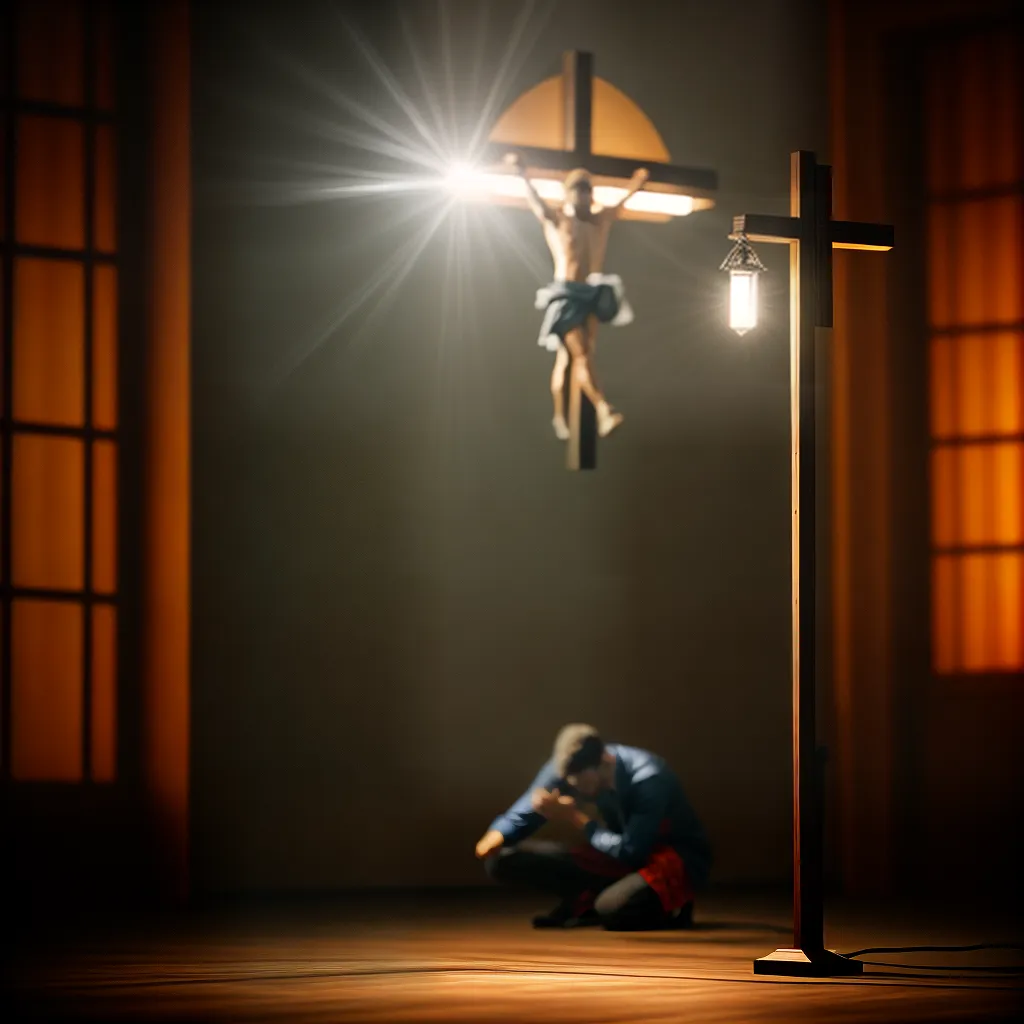 Fotos oracao joelho cruz luz