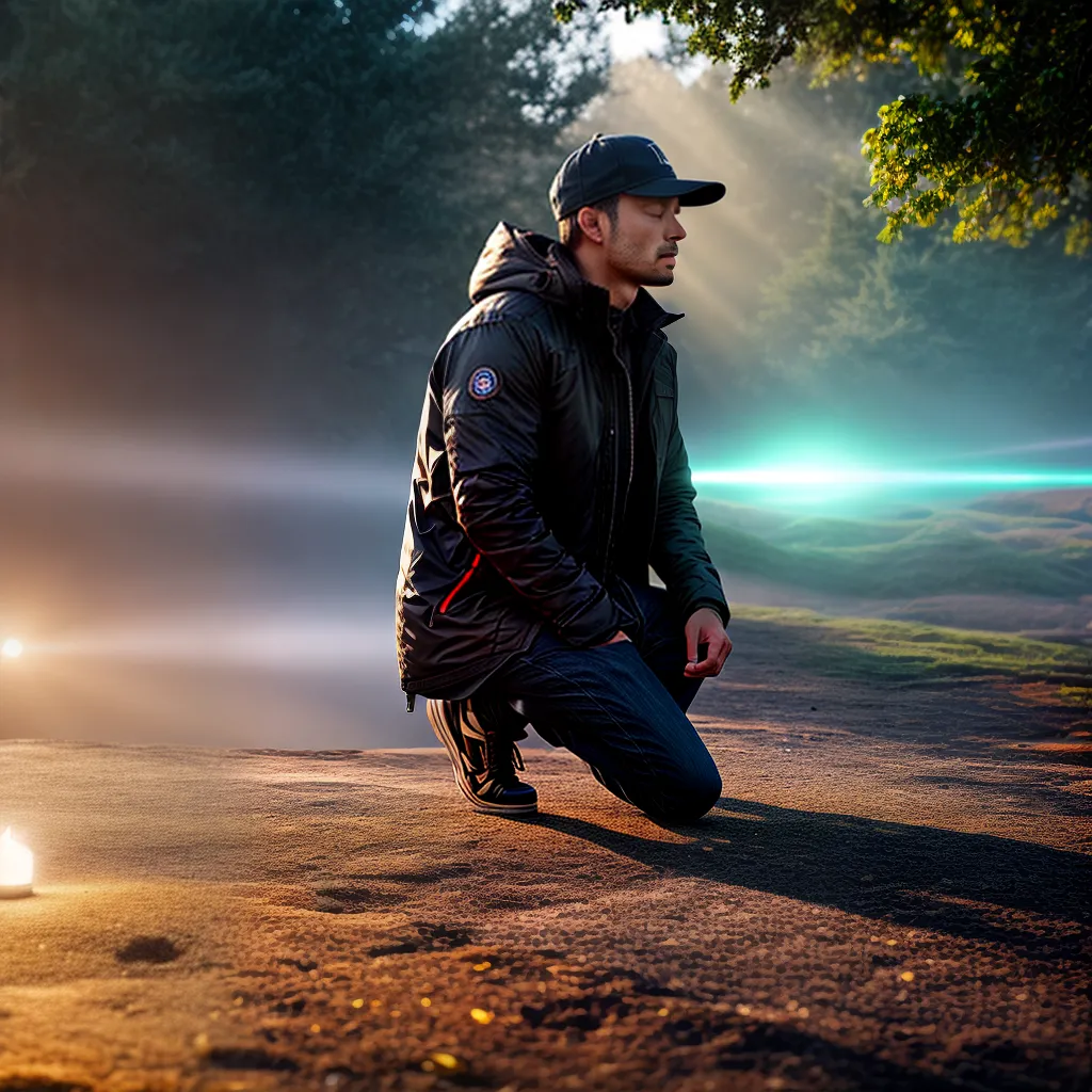 Fotos oracao luz brilhante presenca divina