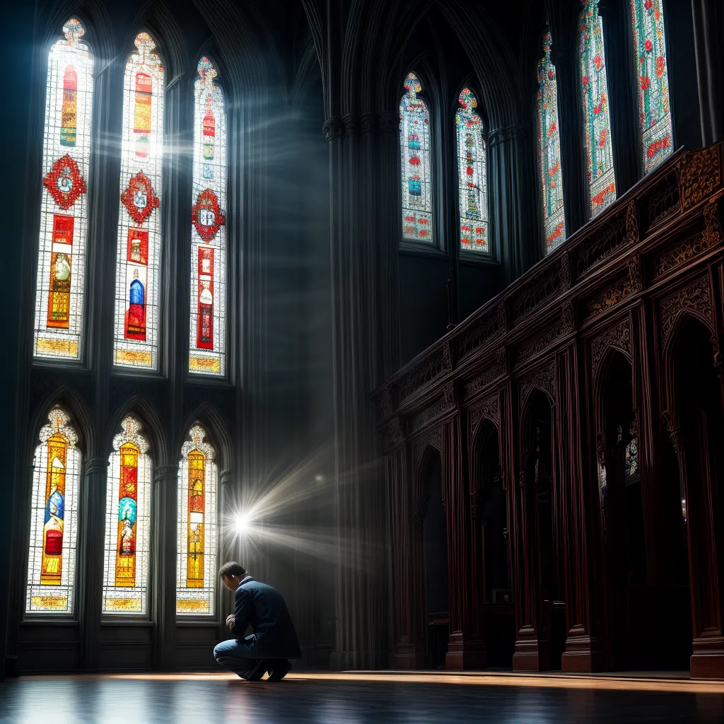 Fotos oracao vitral fe solitario igreja