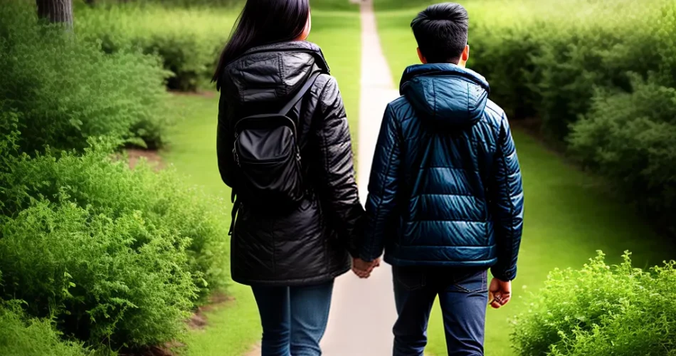 Fotos pais guiando filho caminho cruz