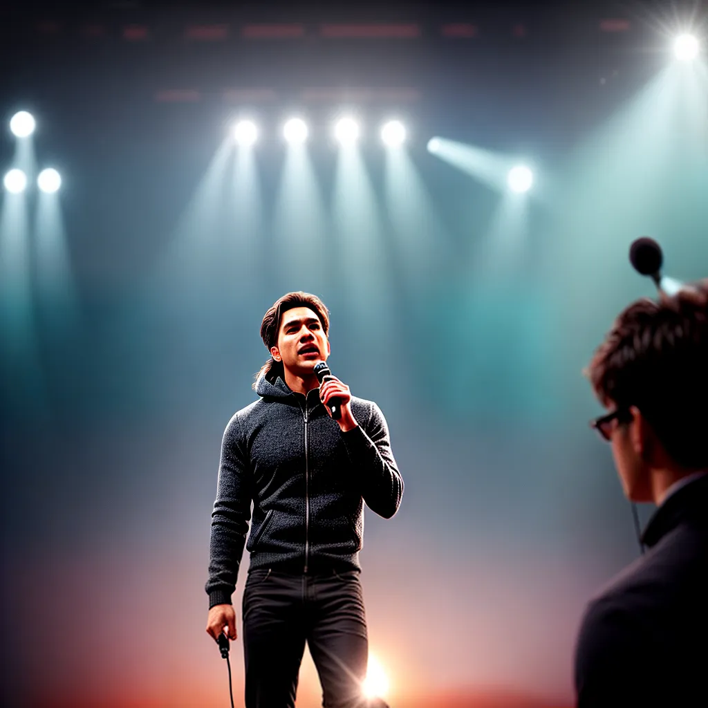 Fotos palestrante podio audiencia engajada