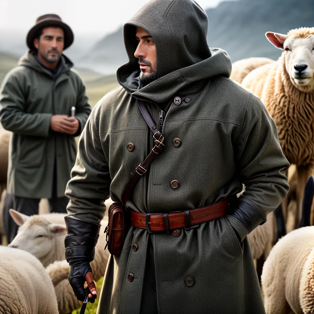 Fotos pastor cuidando ovelhas amor