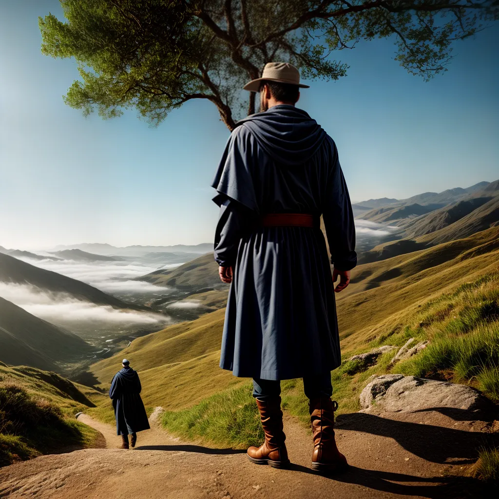 Fotos pastor guiando rebanho montanha