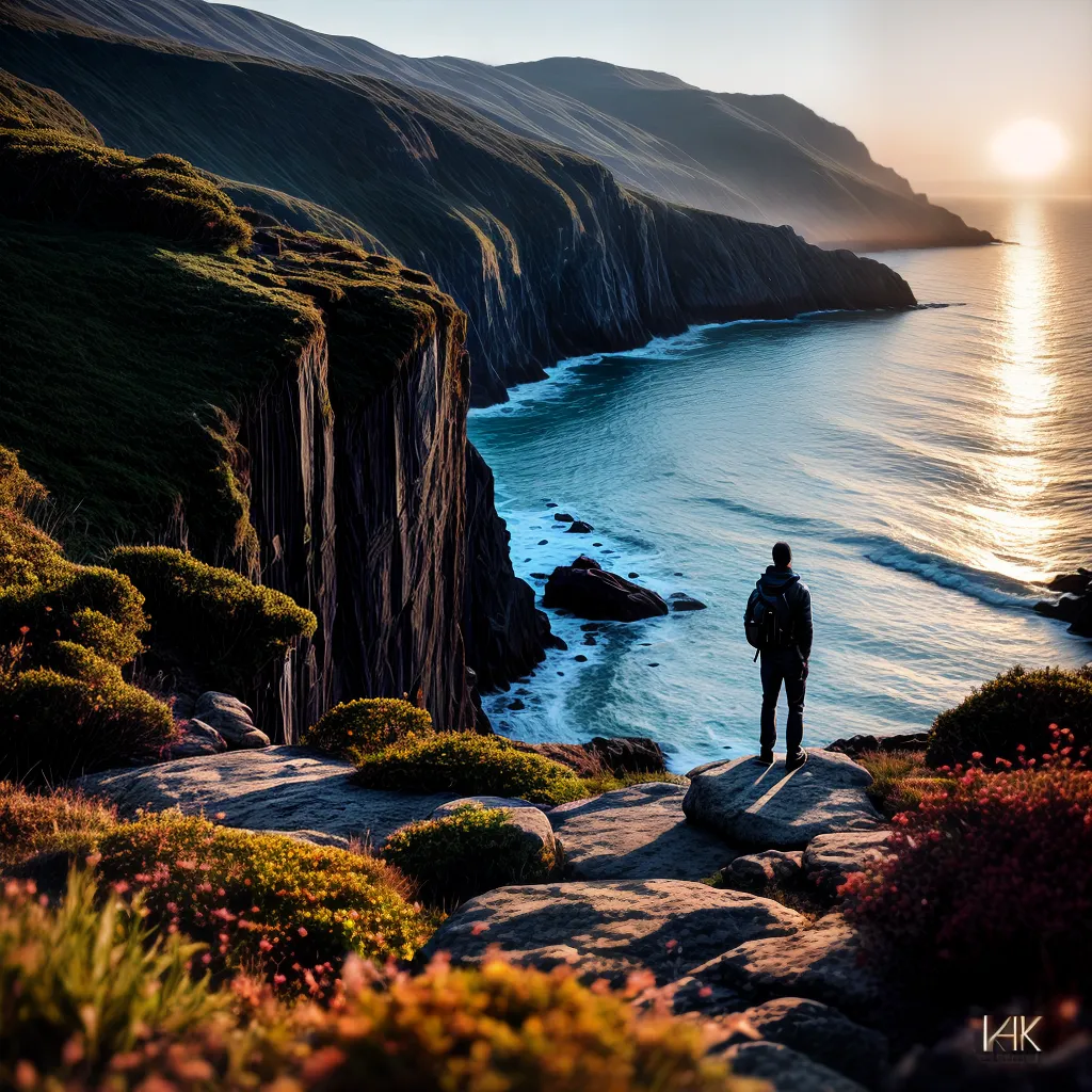 Fotos paz confianca por do sol oceano