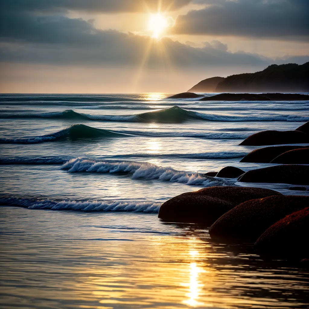 Fotos paz divina por do sol oceano