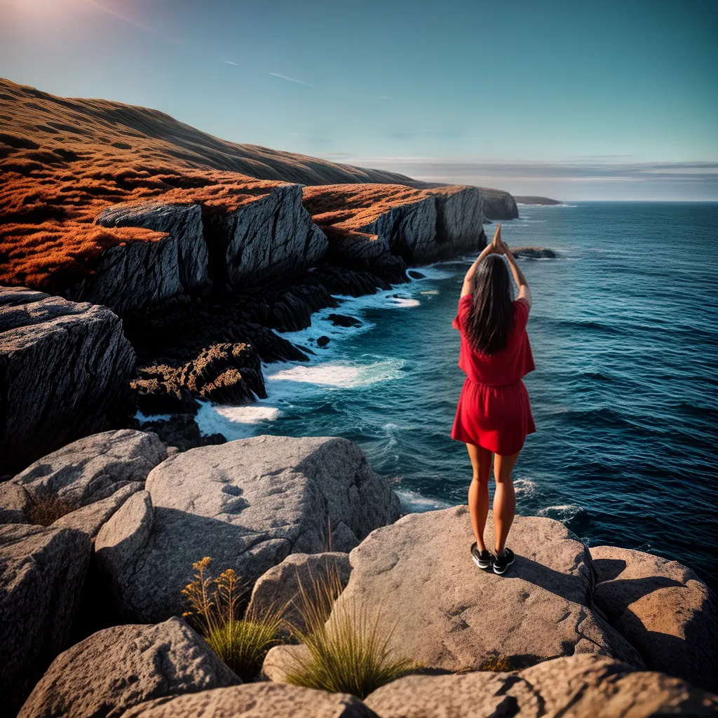 Fotos paz esperanca por do sol cliff