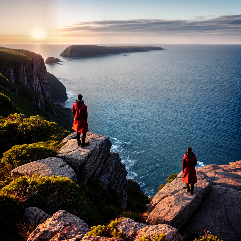 Fotos paz interior por do sol cliff oceano