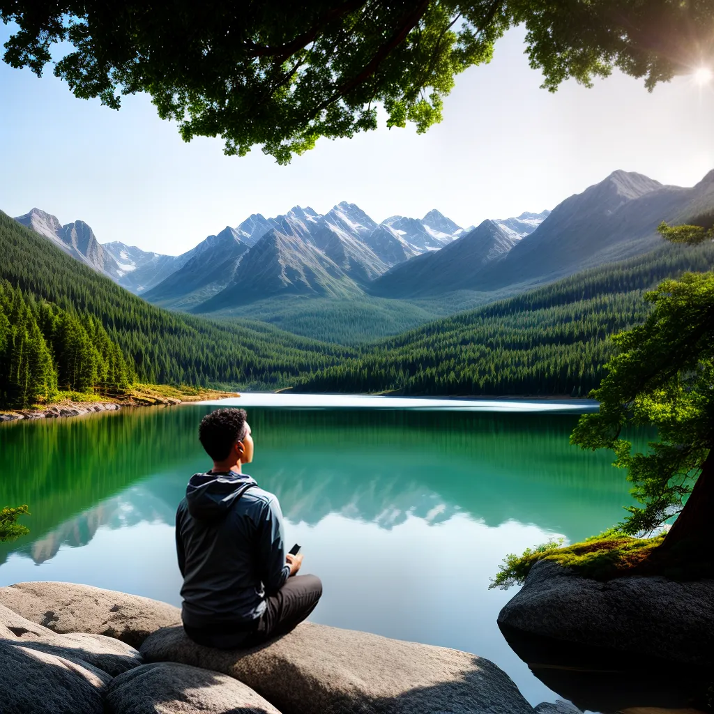 Fotos paz lago montanha arvores