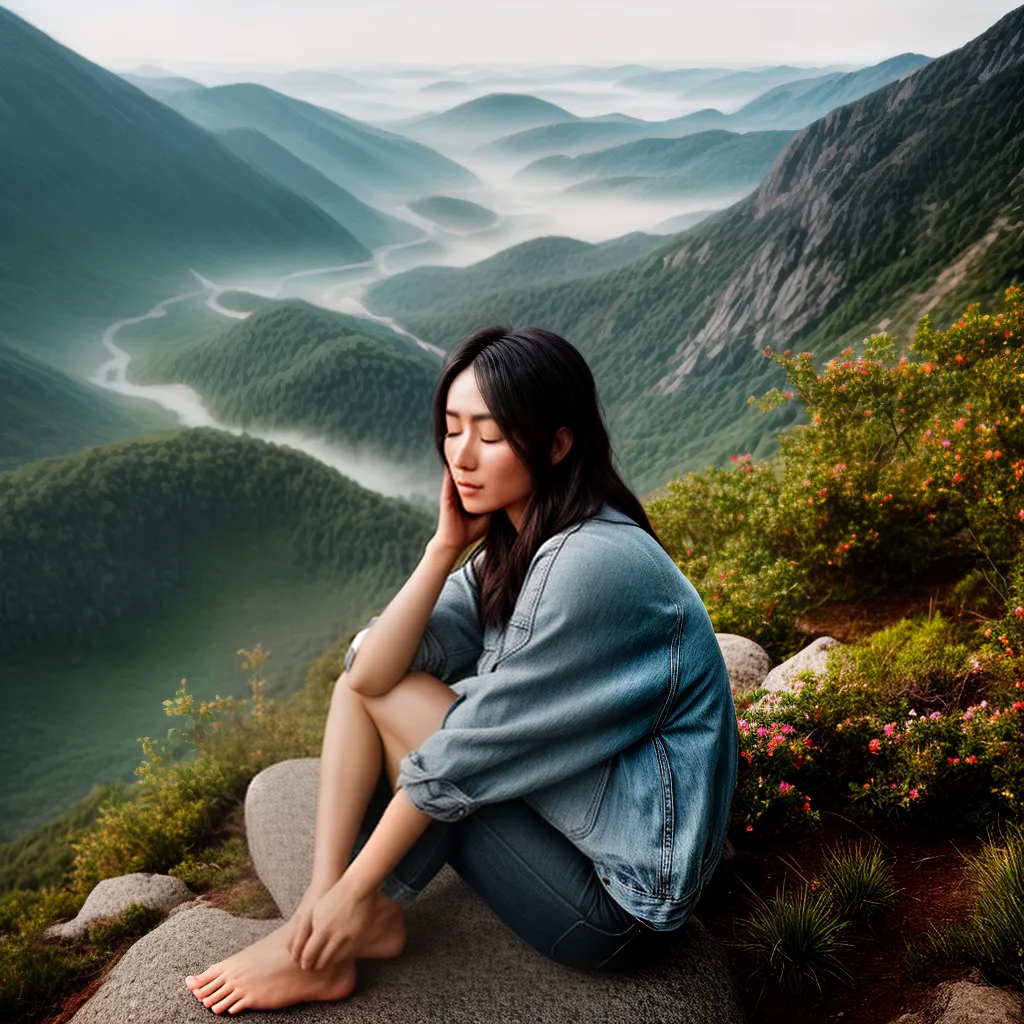 Fotos paz meditacao montanha ceu verde