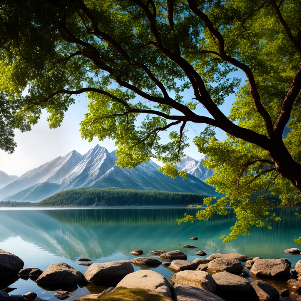 Fotos paz natureza lago montanhas