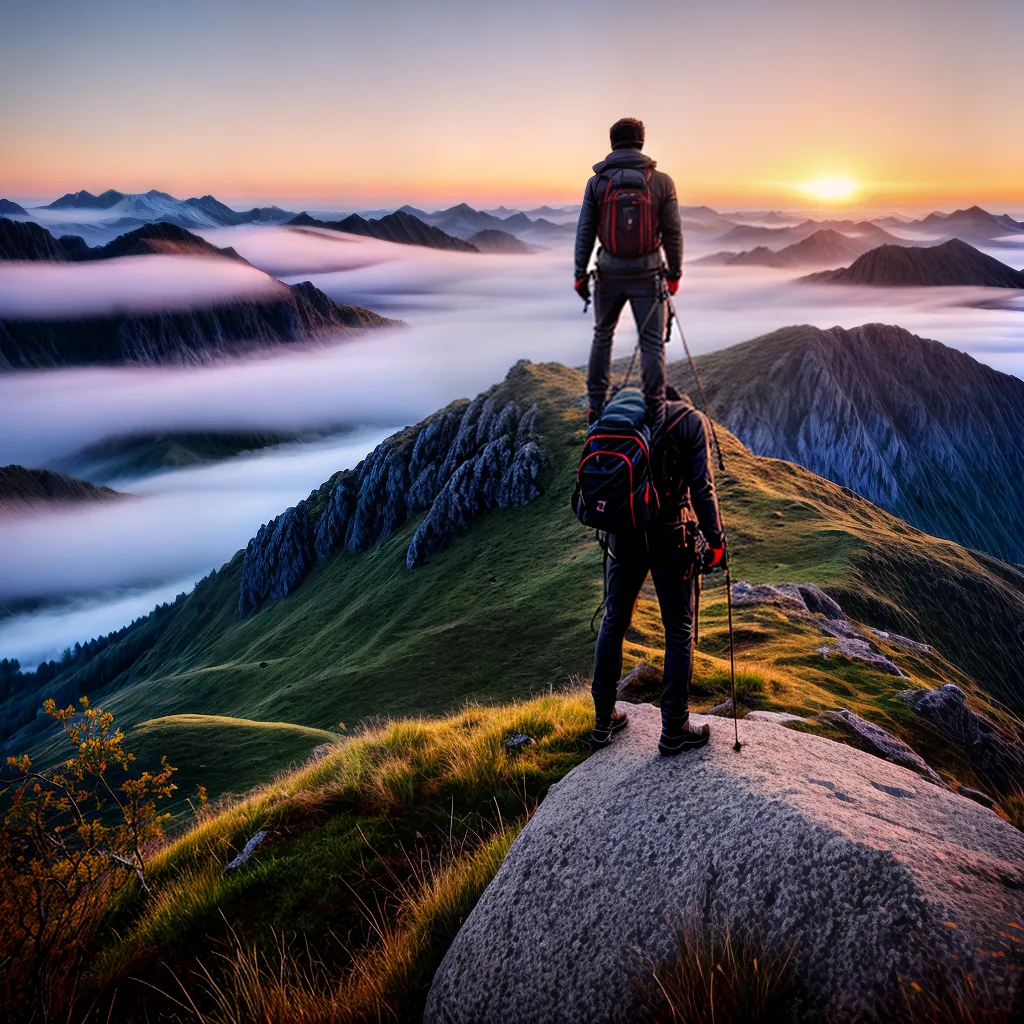 Fotos paz sol por do sol montanha