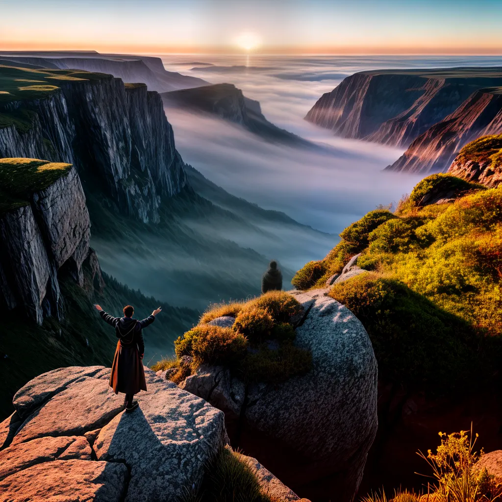 Fotos pessoa abraco paisagem por do sol