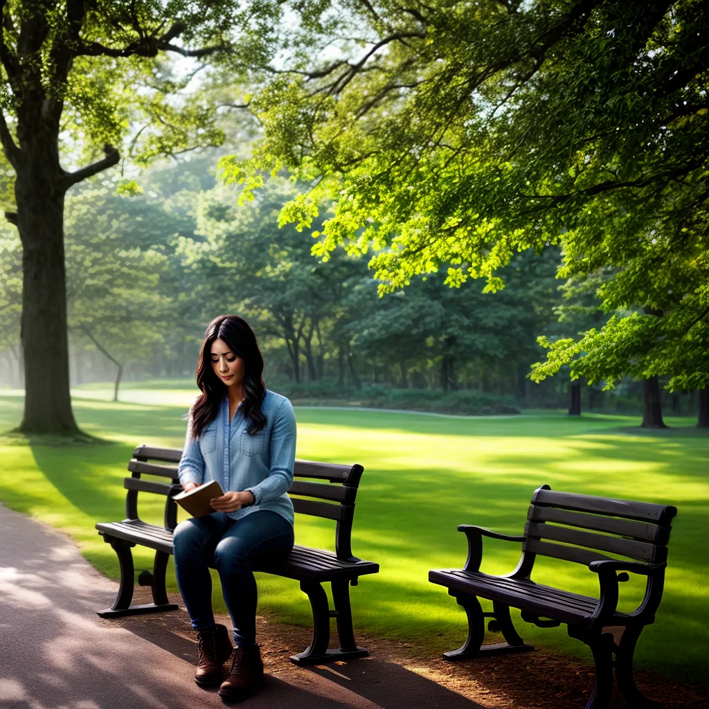 Como encontrar Descansadouros em meio ao caos da vida 9 Fotos pessoa banco parque leitura