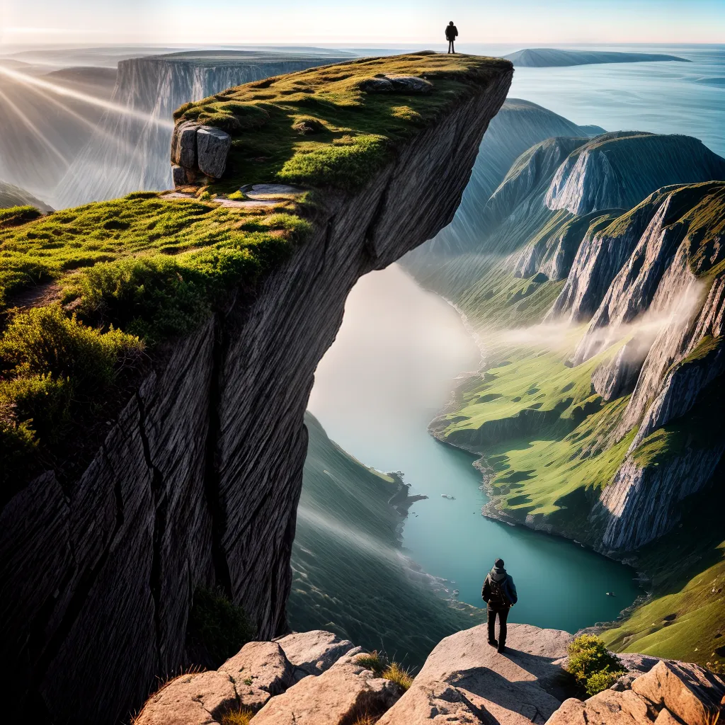 Fotos pessoa beira abismo sol brilho graca