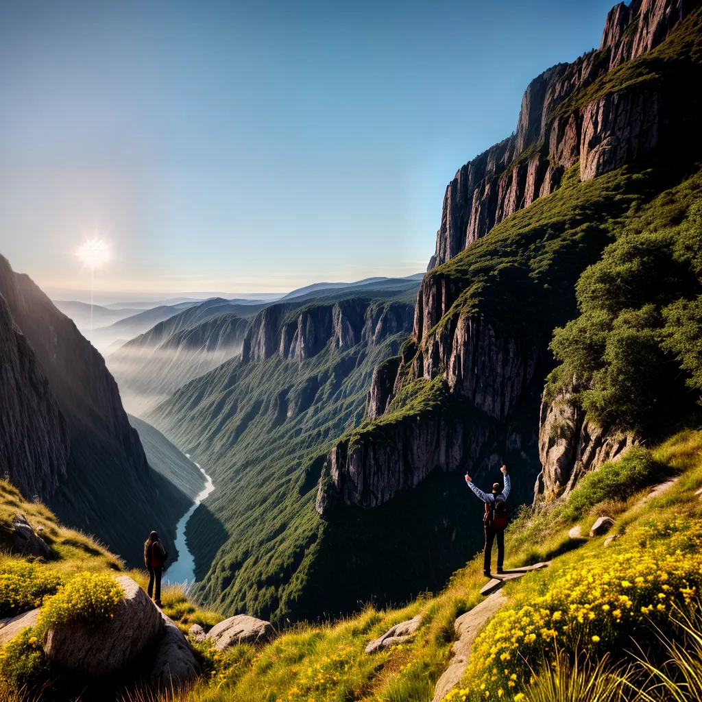 Fotos pessoa beira abismo sol natureza