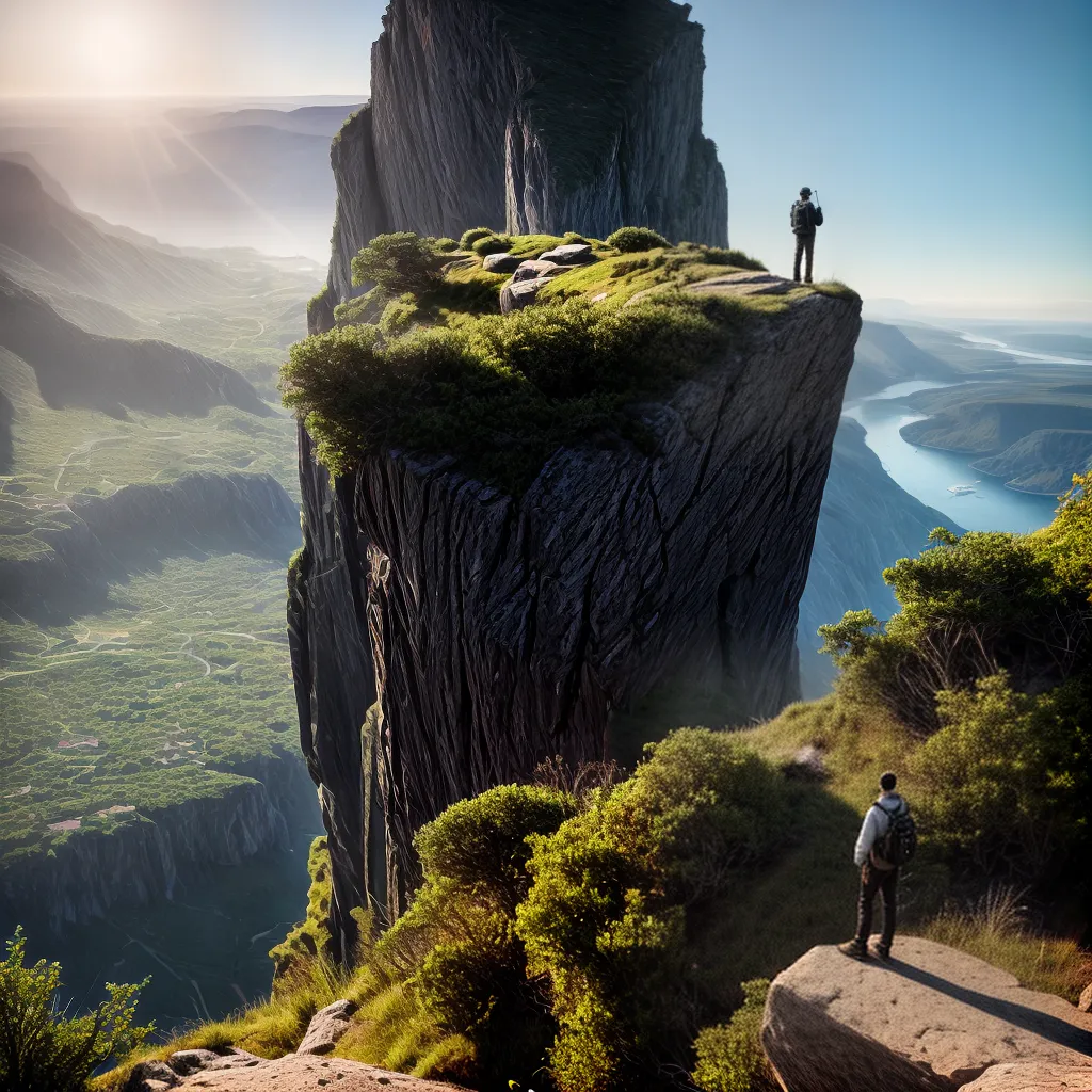 Fotos pessoa binoculos paisagem por do sol