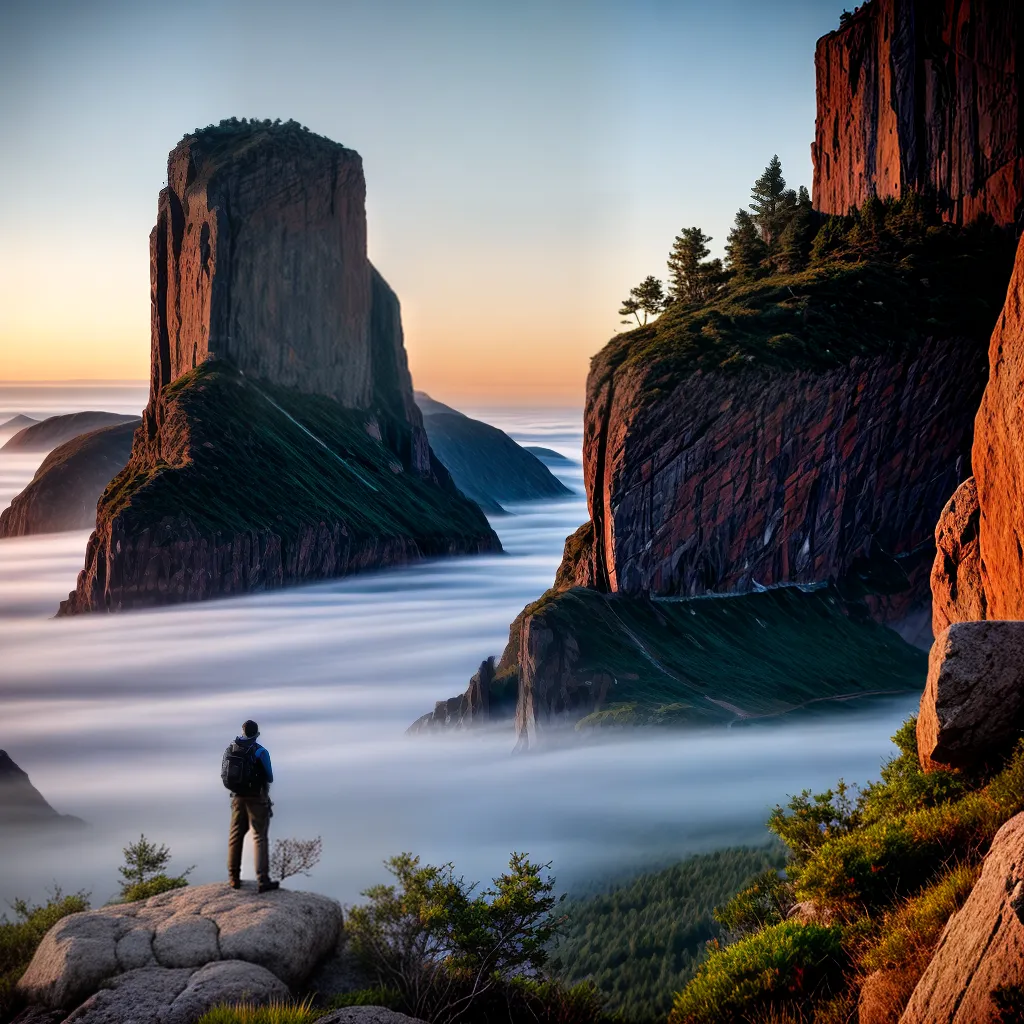 Fotos pessoa desafio por do sol