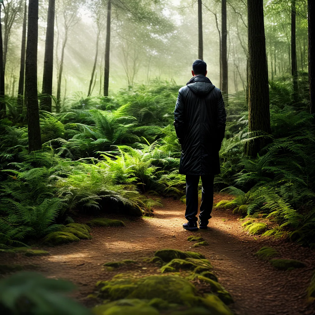 Fotos pessoa floresta oracao luz paz