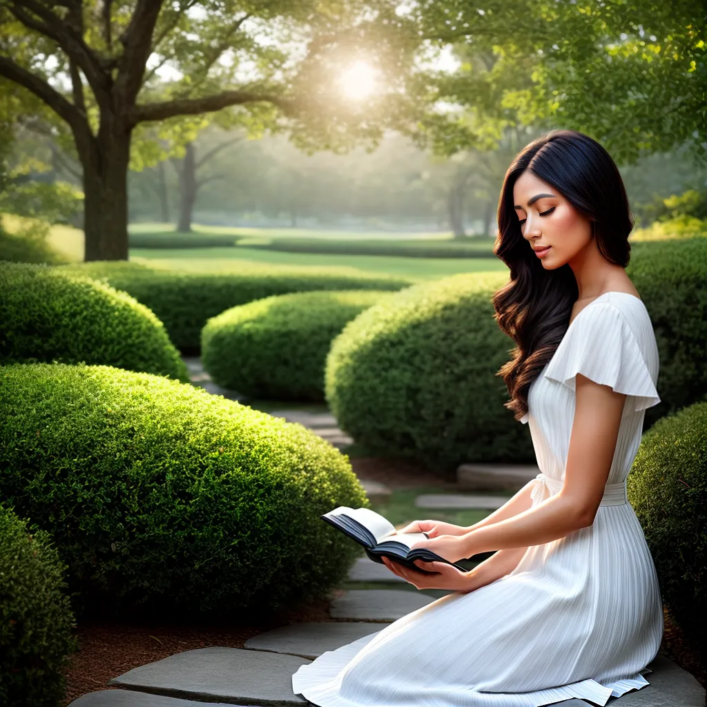 Fotos pessoa jardim biblia serenidade