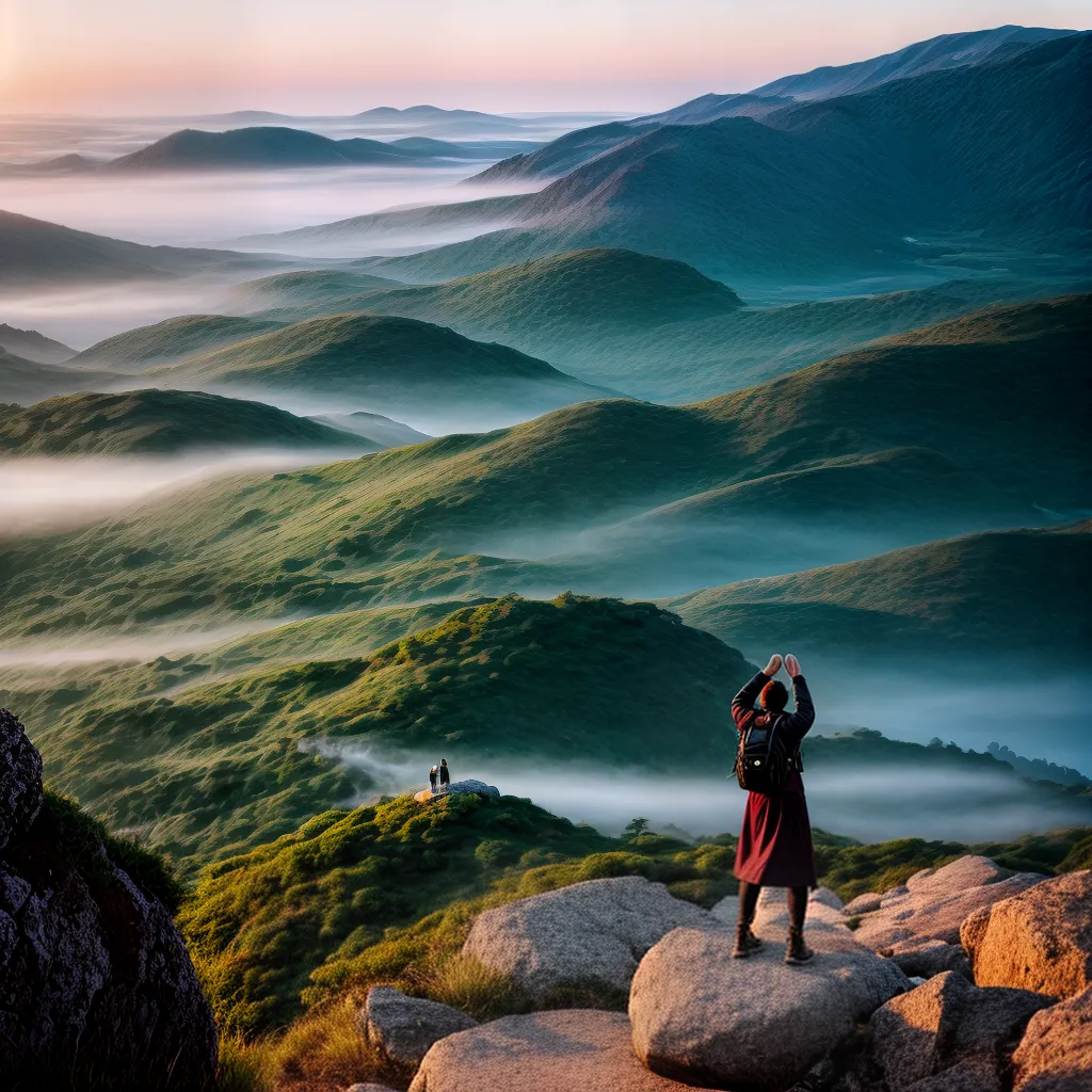 Fotos pessoa oracao por do sol rocha