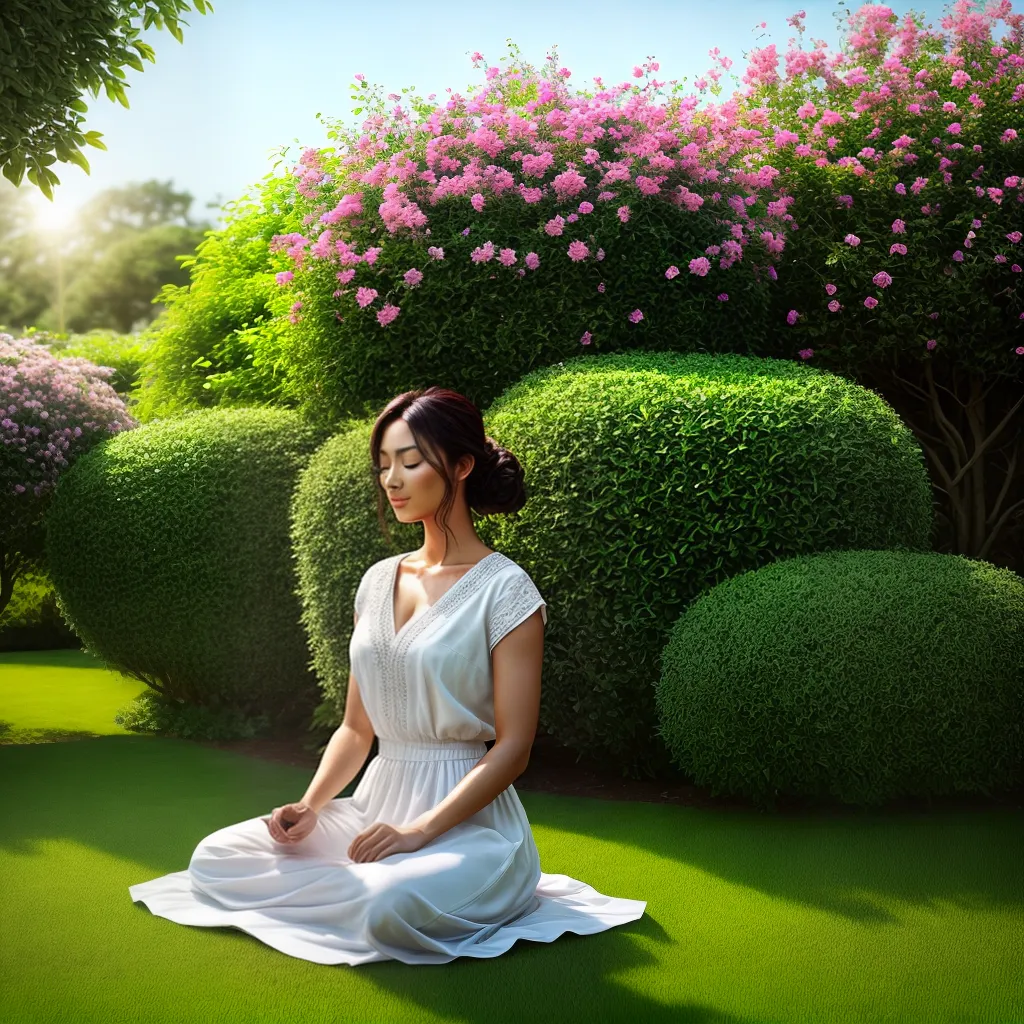 Fotos pessoa orando jardim flores paz