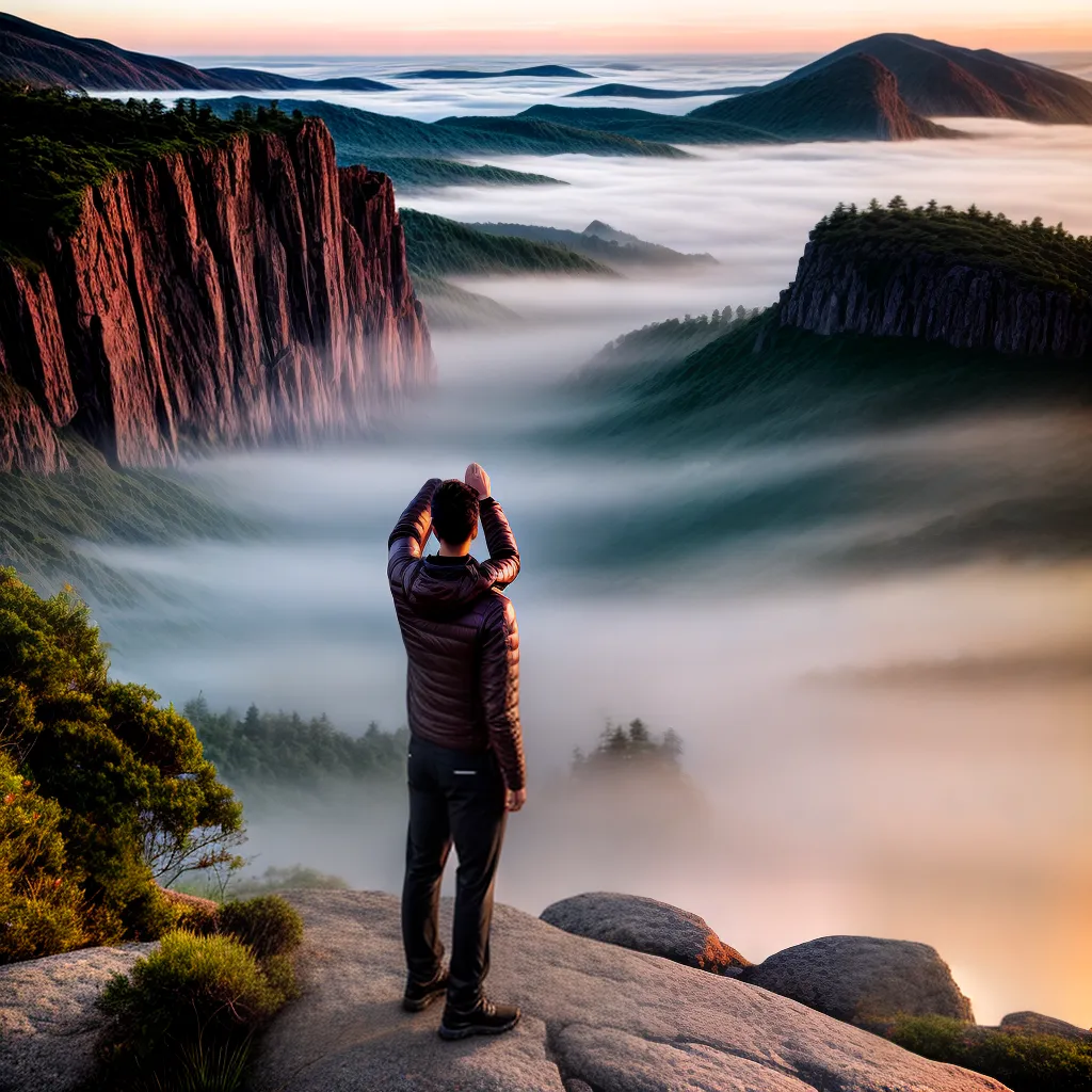 Fotos pessoa penhasco por do sol fe em deus 2