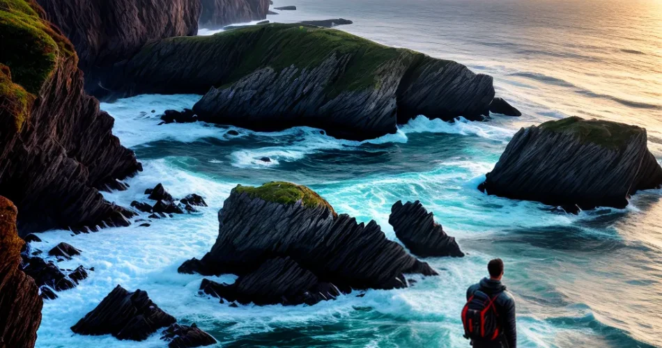 Fotos pessoa penhasco sol mar temporal fe emocao