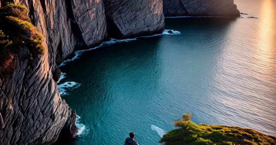 Fotos pessoa por do sol beira abismo fe 1